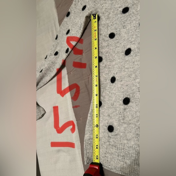 Cynthia Rowley Polka Dot Cashmere Sweater Size M - Picture 5 of 7